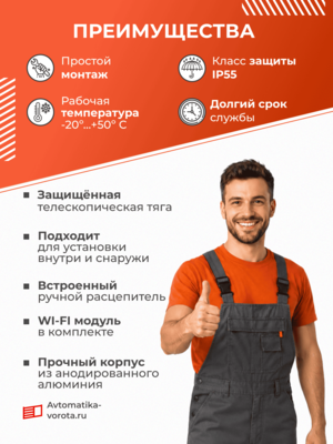Комплект для распашных ворот GateMotors GM-SW150